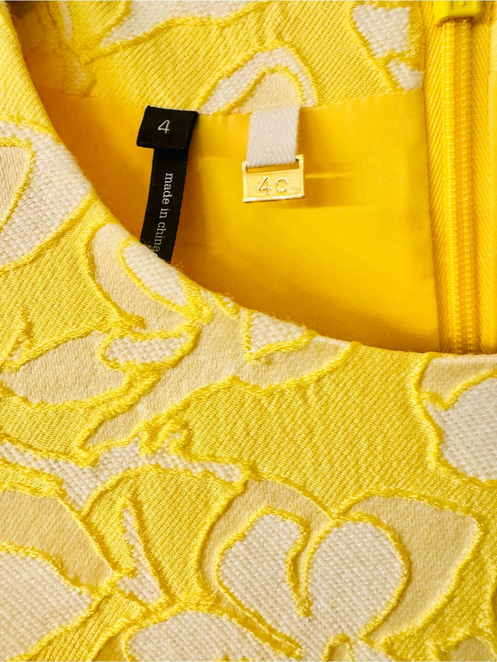 Anthropologie Yellow Ravinia Floral Mini Shift Dress - Picture 5 of 6